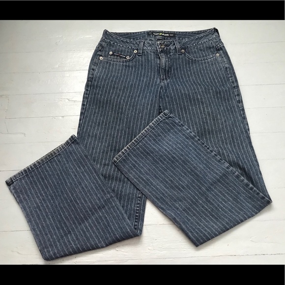Dkny Denim - 90’s DKNY pinstripe straight leg jeans